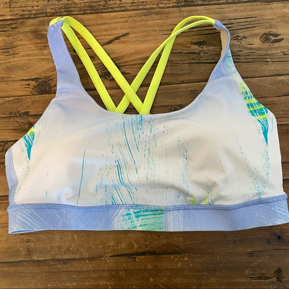 Lululemon Energy Bra - Wind Chill White Lullaby / Ray Size 10 - Picture 6 of 9